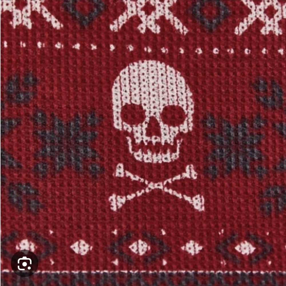 Torrid Skull Fair Isle PJ Waffle Top - Picture 5 of 10